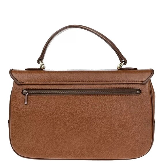 Burberrys Logo Nova Check Top Handle Hand Bag Leather Brown GHW - Picture 12 of 16